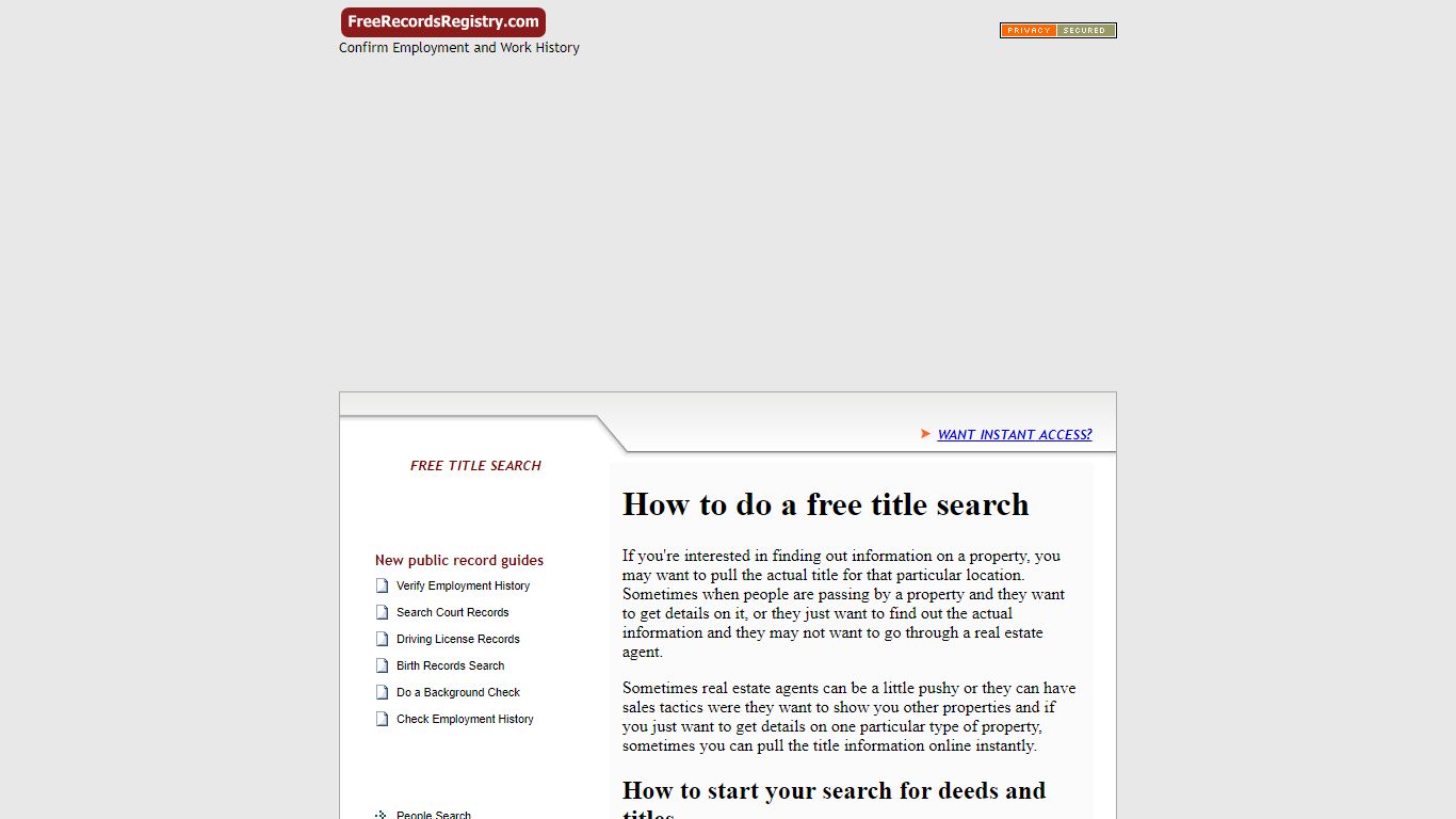 Free title search